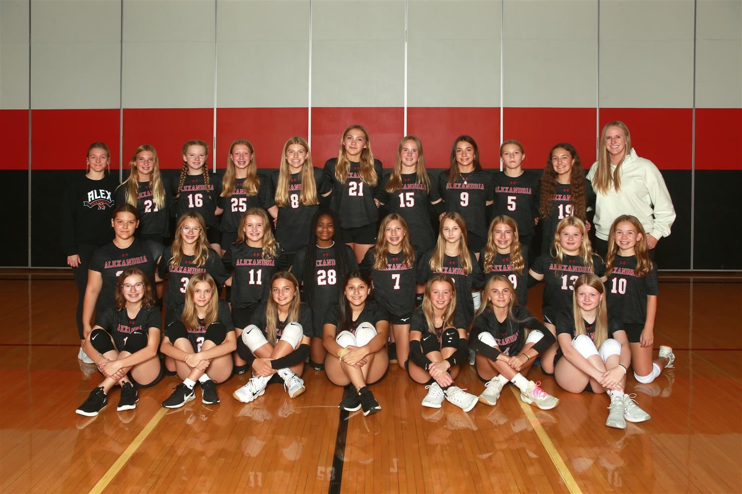 7th Grade Volleyball Team Photo 2023-24 School Year